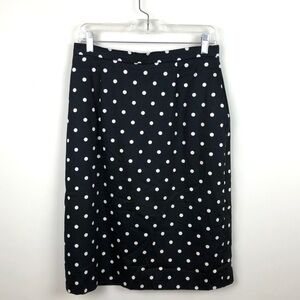 Vintage Gould’s Polka Dot Pencil Skirt 4 Black